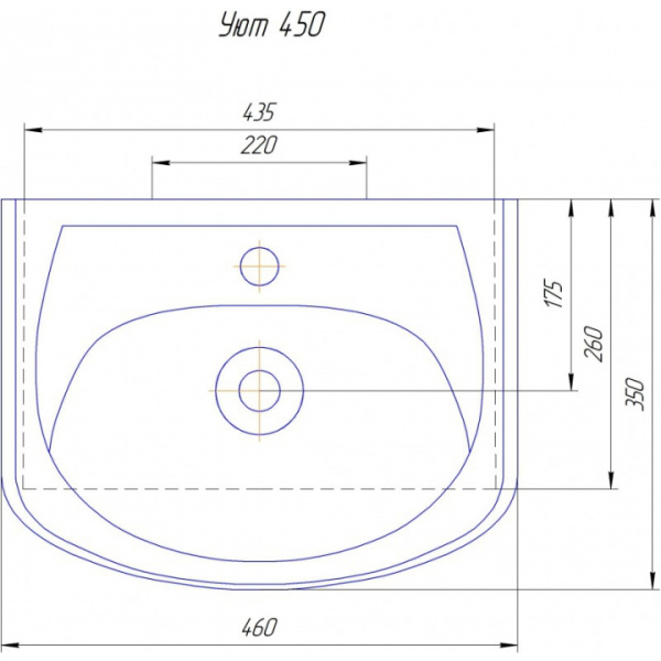 Раковина Bellezza Уют-45 4620008192741